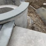 custom spa radius with spill way stone